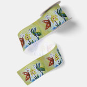 ButterfCustom 3 in breed satijnen lint, 2 yard spo Lint (Achterkant)