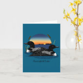 Butterfield Lake Loon Pair Kaart (Gele Bloem)