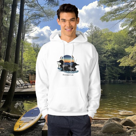 Butterfield Lake Loon Pair Witte Hoodie