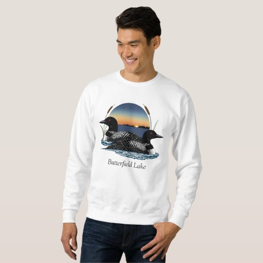 Butterfield Lake Loons Pair Trui (Voorkant volledig)