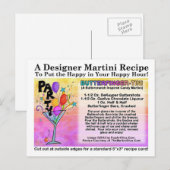 Butterfinger-Tini Martini Recept Briefkaart (Voorkant / Achterkant)
