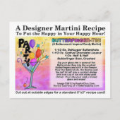 Butterfinger-Tini Martini Recept Briefkaart (Voorkant)