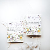 Butterflay Paarse Bloemen Vrijgezellenfeest recept Informatiekaartje