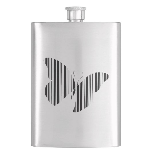 BUTTERFLES BAR CODE Butterflies Patroonontwerp Heupfles (Voorkant)