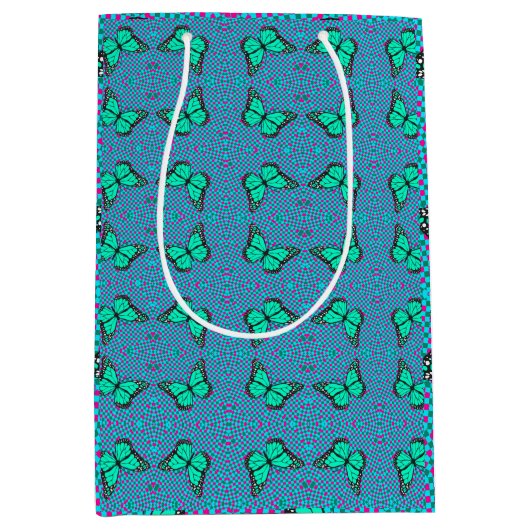 BUTTERFLES BLUE MEDIUM CADEAUZAKJE (Voorkant)
