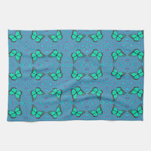 BUTTERFLES BLUE THEEDOEK