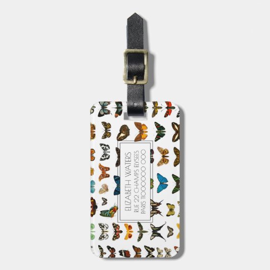 BUTTERFLES COLLECTIE REIZEN BAGAGELABEL (Voorkant verticaal)