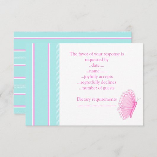 BUTTERFLES FLUTTER RSVP (Voorkant / Achterkant)