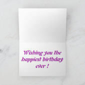 BUTTERFLES "HAPPY BIRTHDAY" KAART (Binnen)