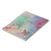 BUTTERFLES IN BLUE GREEN SPARKLES NOTITIEBLOK (Linkerzijde)