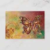BUTTERFLES IN GOLD GELLOW GROENE RODE BROWN SPARKL VISITEKAARTJE (Achterkant)