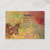 BUTTERFLES IN GOLD GELLOW GROENE RODE BROWN SPARKL VISITEKAARTJE (Voorkant)