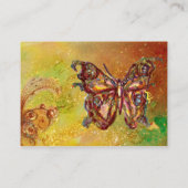 BUTTERFLES IN GOLD GELLOW GROENE RODE BROWN SPARKL VISITEKAARTJE (Achterkant)