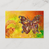 BUTTERFLES IN GOLD GELLOW GROENE RODE BROWN SPARKL VISITEKAARTJE (Achterkant)