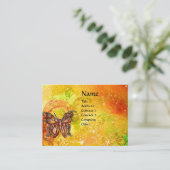 BUTTERFLES IN GOLD GELLOW GROENE RODE BROWN SPARKL VISITEKAARTJE (Staand voorkant)
