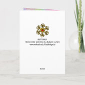 BUTTERFLES IN GOLD SPARKLES Fotosjabloon Kaart (Achterkant)