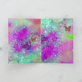 BUTTERFLES IN GOLD SPARKLES Fotosjabloon Kaart (Binnen)