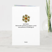 BUTTERFLES IN GOLD SPARKLES Fotosjabloon Kaart (Achterkant)