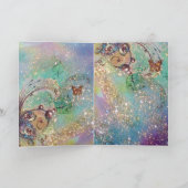 BUTTERFLES IN GOLD SPARKLES Fotosjabloon Kaart (Binnen)