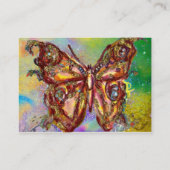 BUTTERFLES IN GOUD GEEL GROENE SPARKELS VISITEKAARTJE (Achterkant)