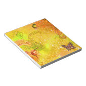 BUTTERFLES IN GOUD GEEL NOTITIEBLOK (Schuin)