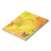 BUTTERFLES IN GOUD GEEL NOTITIEBLOK (Linkerzijde)