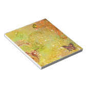 BUTTERFLES IN GOUD GEEL NOTITIEBLOK (Schuin)