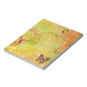BUTTERFLES IN GOUD GEEL NOTITIEBLOK (Linkerzijde)