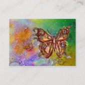 BUTTERFLES IN GOUD GEEL PAARSE GROENEN VISITEKAARTJE (Achterkant)