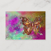 BUTTERFLES IN GOUD GEEL PAARSE GROENEN VISITEKAARTJE (Achterkant)