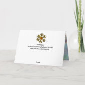 BUTTERFLES IN GOUD SPARKLES, Blue Green Blauwgroen Kaart (Achterkant)