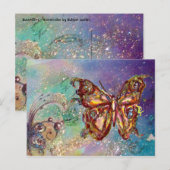 BUTTERFLES IN GOUDEN SPARKLES BRIEFKAART (Voorkant / Achterkant)