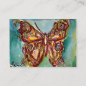 BUTTERFLES IN PINK FUCHSIA GOLD SPARKLES VISITEKAARTJE (Achterkant)