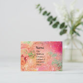 BUTTERFLES IN PINK FUCHSIA GOLD SPARKLES VISITEKAARTJE (Staand voorkant)