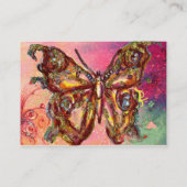 BUTTERFLES IN PINK FUCHSIA GOLD SPARKLES VISITEKAARTJE (Achterkant)