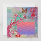 BUTTERFLES IN SPARKLES Blue Wedding Photo Template Kaart (Voorkant)