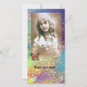 BUTTERFLES IN SPARKLES helder paars roze blauw gou