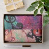 BUTTERFLES IN SPARKLES, PINK, ZWARTE ZWEEFSELMONOG TISSUEPAPIER (Geschenk)