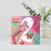 BUTTERFLES IN SPARKLES Tweede goudfeest Kaart (Staand voorkant)