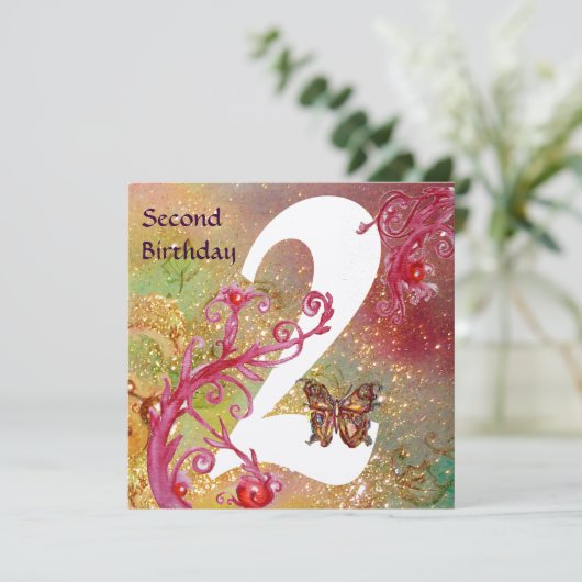 BUTTERFLES IN SPARKLES Tweede goudfeest Kaart (Staand voorkant)