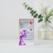 BUTTERFLES, MAGISCHE RODE PAARSE ZWEEFSELS MONOGRA VISITEKAARTJE (Staand voorkant)