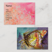 BUTTERFLES MET PINK SPARKLENDE ZWIRLS VISITEKAARTJE (Voorkant / Achterkant)