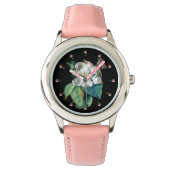 BUTTERFLES OP HET WITTE STROOM, ZWARTE STROOM HORLOGE (Voorkant)
