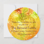 BUTTERFLES PLANT MONOGRAM FLORAL Thanksgiving Kaart (Achterkant)