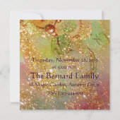 BUTTERFLES PLANT MONOGRAM Thanksgiving Dinner Pear Kaart (Achterkant)