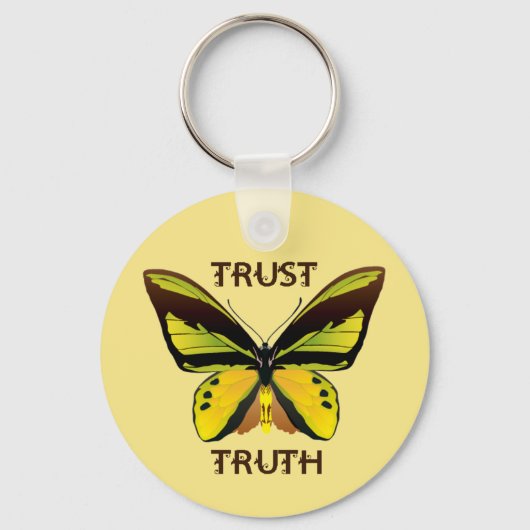 BUTTERFLES - TRUST - WAARHEID SLEUTELHANGER (Voorkant)