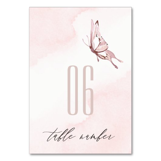 BUTTERFLES VAN DE WATERVERF VAN DE KUTE BLUSH KAART (Voorkant)