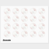 BUTTERFLES VOOR ELEGANT CUTE BLUSH WATERVERF WEDIN RONDE STICKER (Vel)