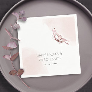 BUTTERFLES VOOR ELEGANT CUTE BLUSH WATERVERF WEDIN SERVET