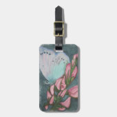 BUTTERFLES VOOR PINK EN BLAUW BAGAGELABEL (Voorkant verticaal)